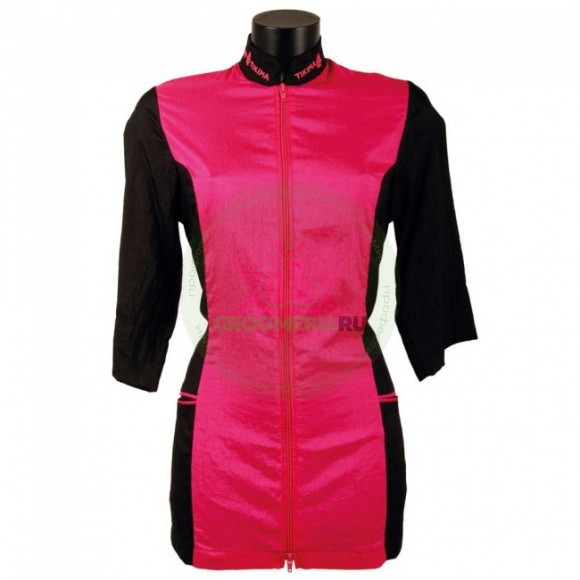 Рубашка с рукавом 3/4 на молнии Tikima Caprezo черный/розовый, размер XXL