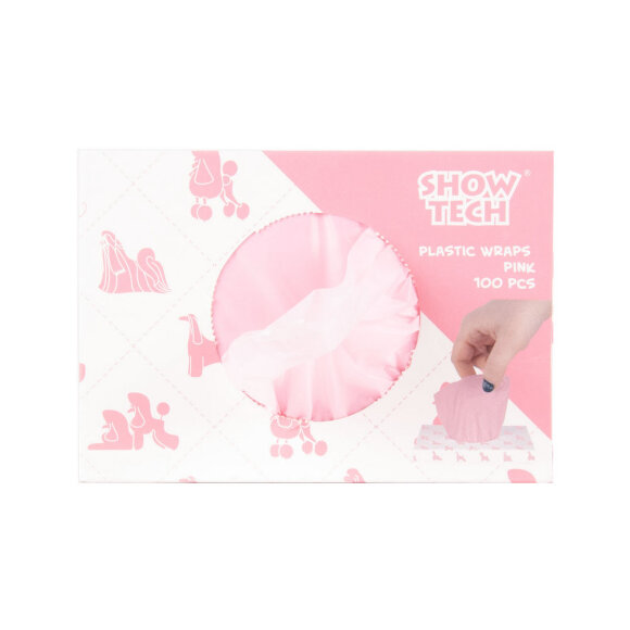 Пластиковая бумага Show Tech для папильоток, розовая