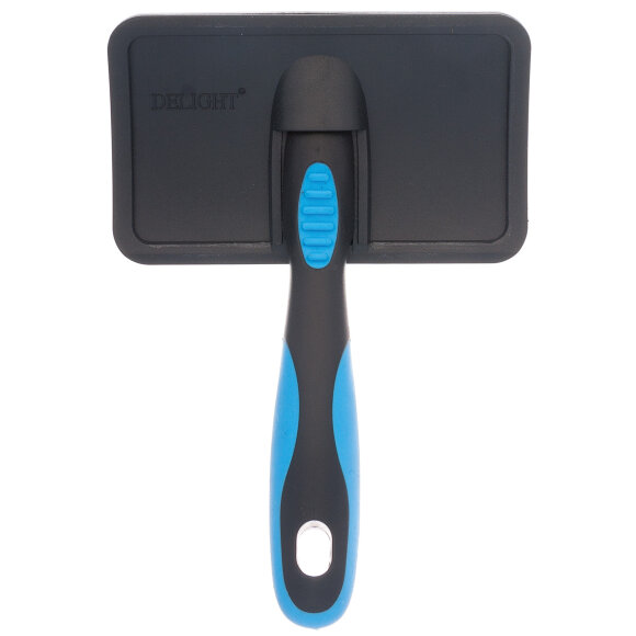 Пуходерка DeLight пластиковая с мягким кордом, средняя