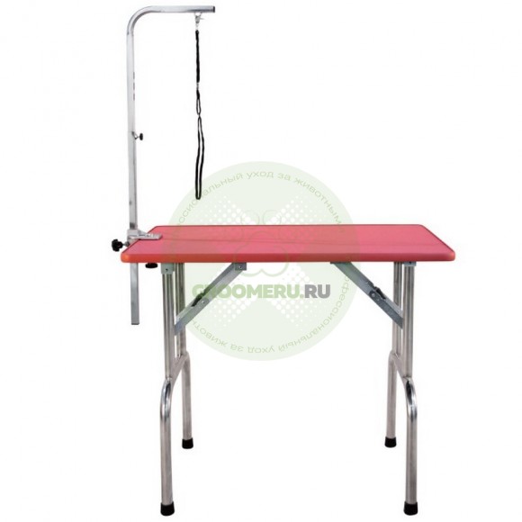Стол для груминга Toex 75х47хH82 см складной, розовый (уценка)