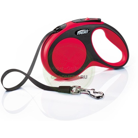 Поводок-рулетка для собак Flexi New Comfort XS 3 м ремень красный (снято с производства)
