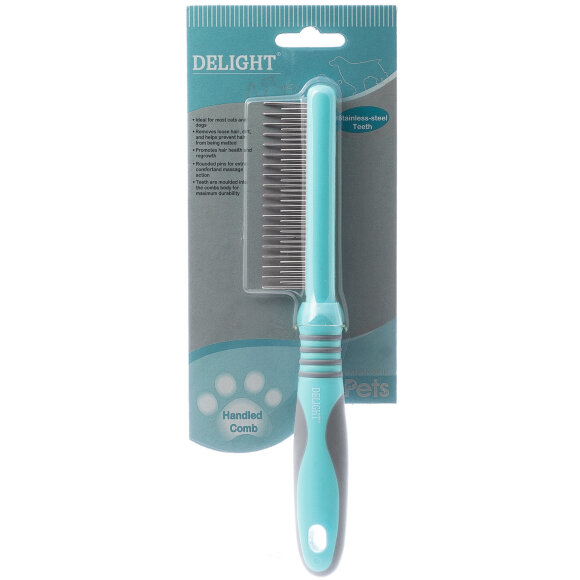 Расчёска DeLIGHT AQUA разнозубая 18/19 зубьев 12/20 мм