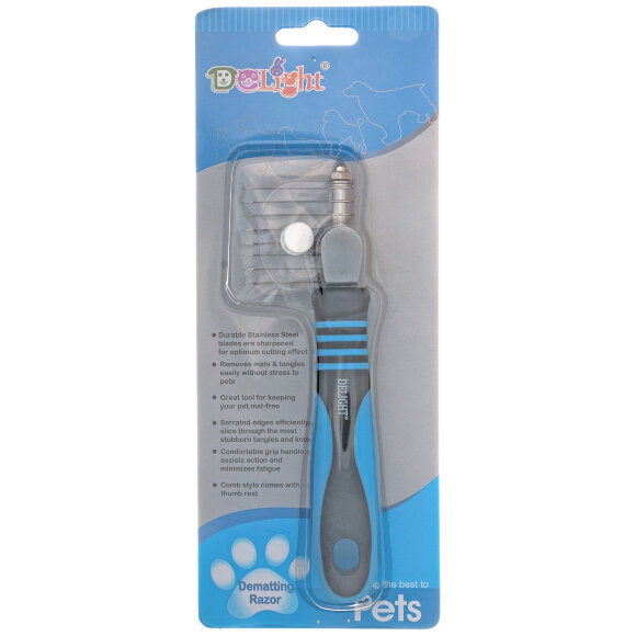 Колтунорез DeLIGHT боковой "мини" прямой, 8 лезвий Колтунорез DeLIGHT боковой "мини" прямой, 8 лезвий