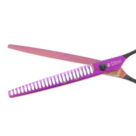 Ножницы шанкерные DIMI с лапками, розовые, 7 дюймов 18 зубцов Ножницы шанкерные DIMI с лапками, розовые, 7 дюймов 18 зубцов