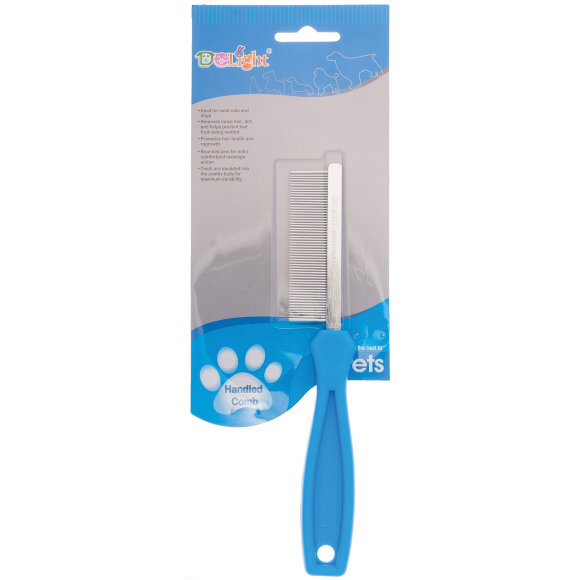 Расческа DeLight с пластиковой ручкой частая, 58 зубьев