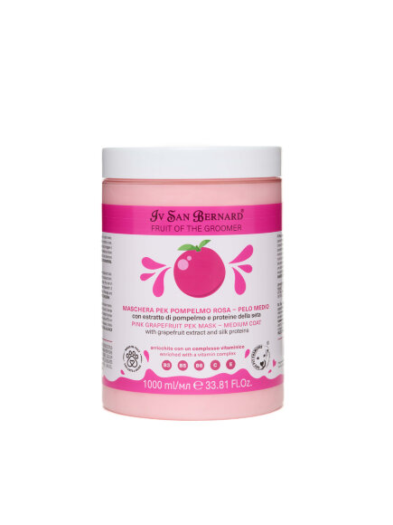 Маска ISB Pink Grapefruit восстанавливающая для шерсти средней длины, 1 л