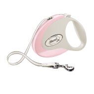 Поводок-рулетка Flexi Style M 5 м 25 кг ремень розовый