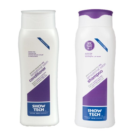 Набор Show Tech гипоаллергенный: шампунь и кондиционер для собак и кошек, 2х300 мл Набор Show Tech гипоаллергенный: шампунь и кондиционер для собак и кошек, 2х300 мл