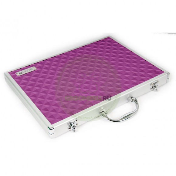 Чемодан Groom-X для хранения 20 ножниц, цвет розовый