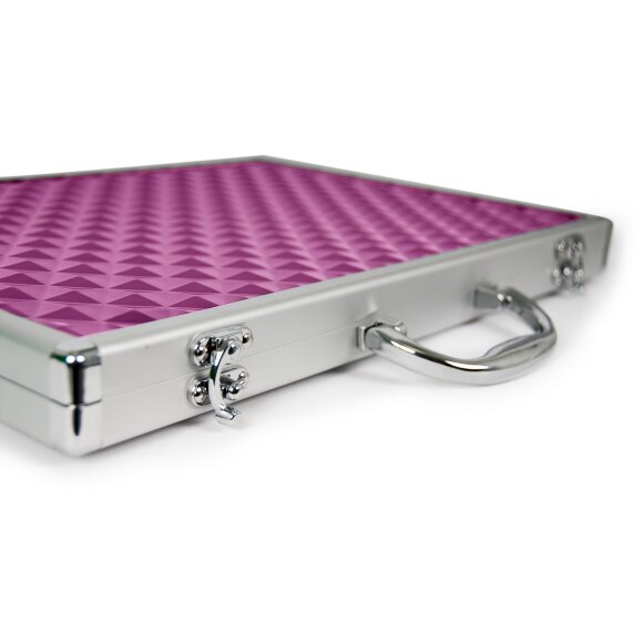 Чемодан Groom-X для хранения 20 ножниц, цвет розовый