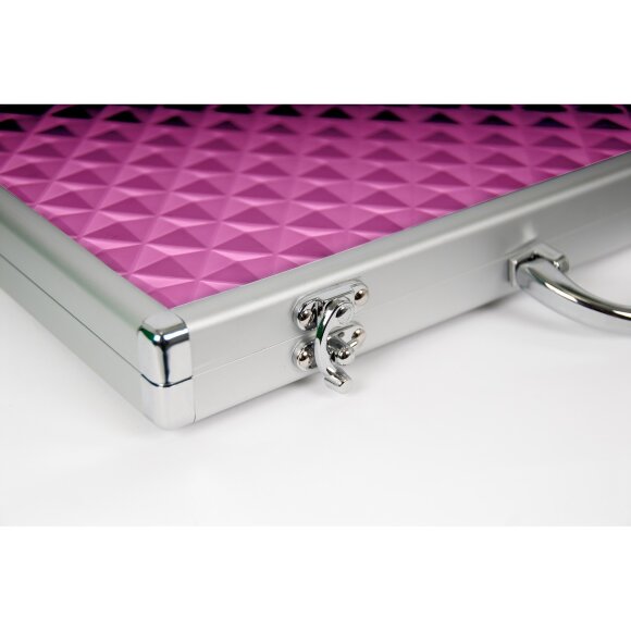 Чемодан Groom-X для хранения 20 ножниц, цвет розовый