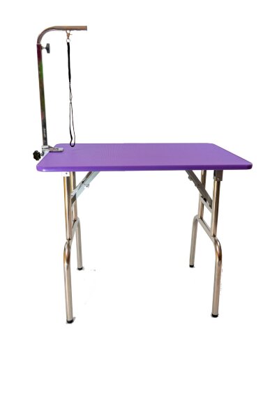 Стол для груминга Toex 75х47хH82 см складной, фиолетовый