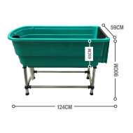 Ванна Show Tech 124х59хH90 см пластиковая с рампой, зеленая