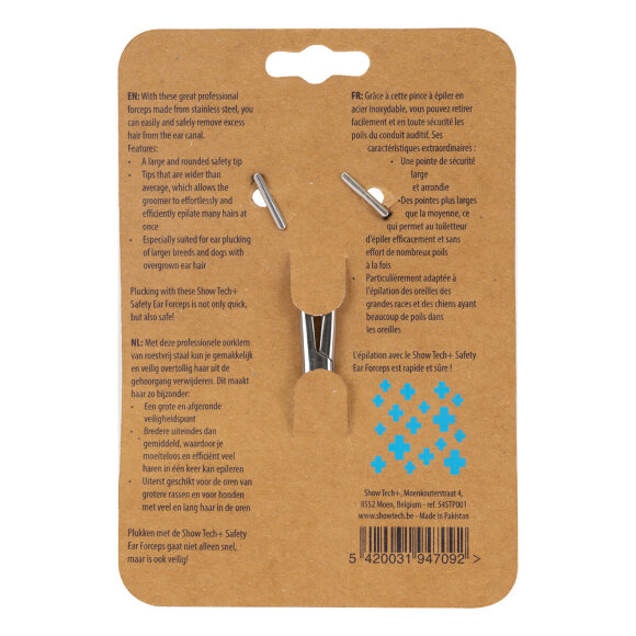 Пинцет Show Tech для выщипывания шерсти из ушей, 14 см