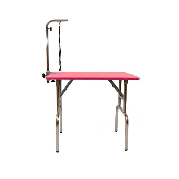Стол для груминга Toex 90х60хH76 см складной, розовый