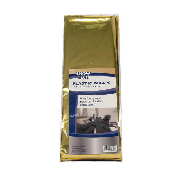 Пластиковая бумага Show Tech для папильоток 100 шт, золото/серебро Пластиковая бумага Show Tech для папильоток 100 шт, золото/серебро