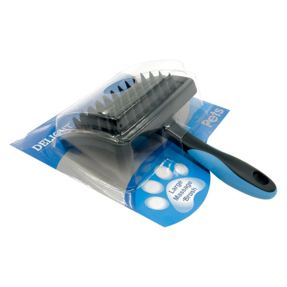 Щетка DeLIGHT резиновая массажная с длинным зубом, большая