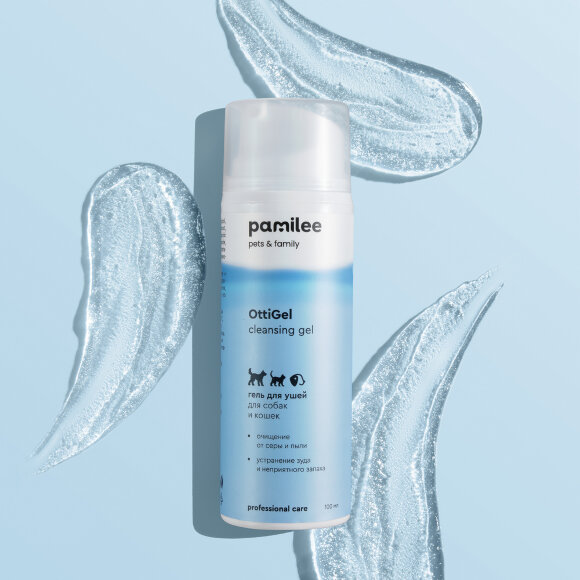 Гель Pamilee OttiGel для ухода за ушами для собак и кошек, 100 мл Гель Pamilee OttiGel для ухода за ушами для собак и кошек, 100 мл