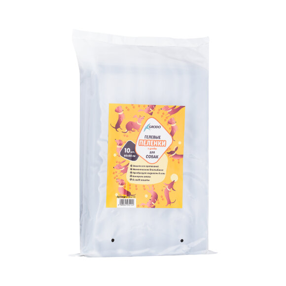 Набор гелевых пеленок GRODO для собак 60х60 см 3 видов по 10 шт.