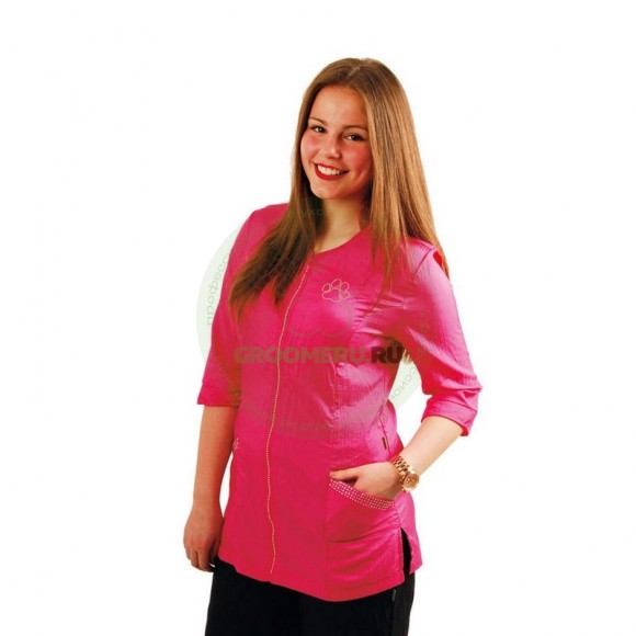 Рубашка на молнии с рукавом 3/4 Tikima Aleria розовая, размер XL