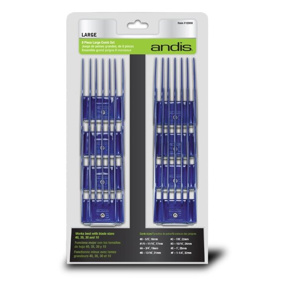 Набор пластиковых насадок Andis стандарта A5, 8 шт.