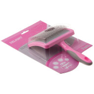 Пуходерка DeLight Pink пластиковая с каплей большая