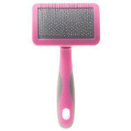 Пуходерка DeLight Pink пластиковая с каплей малая