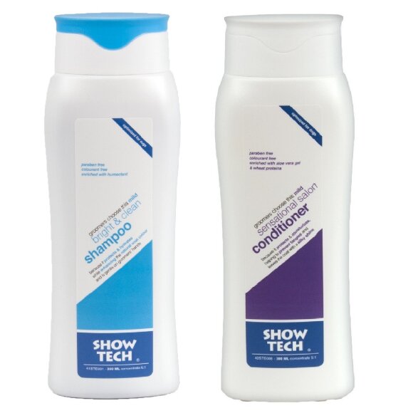 Набор Show Tech: шампунь глубокой очистки и кондиционер гипоаллергенный, 2х300 мл Набор Show Tech: шампунь глубокой очистки и кондиционер гипоаллергенный, 2х300 мл