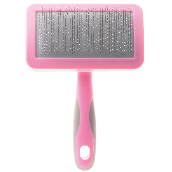 Пуходерка DeLight Pink пластиковая с каплей средняя