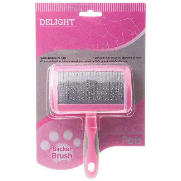 Пуходерка DeLight Pink пластиковая с каплей средняя