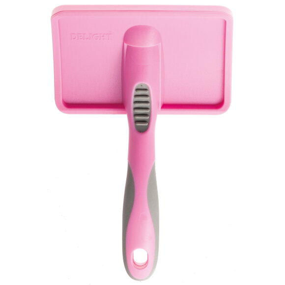 Пуходерка DeLight Pink пластиковая с мягким кордом, большая Пуходерка DeLight Pink пластиковая с мягким кордом, большая