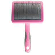 Пуходерка DeLight Pink пластиковая с мягким кордом, большая