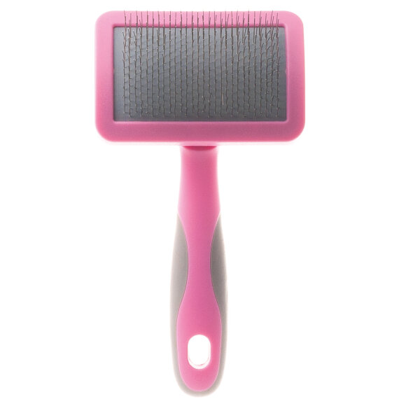 Пуходерка DeLight Pink пластиковая с мягким кордом, малая