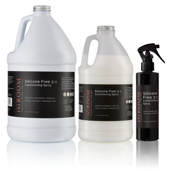 Спрей iGroom Silicone Free 3-1 для кондиционирования и расчесывания шерсти без силикона, 3,8 л