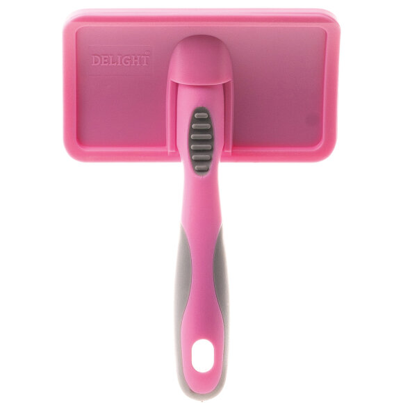 Пуходерка DeLight Pink пластиковая с мягким кордом, средняя Пуходерка DeLight Pink пластиковая с мягким кордом, средняя