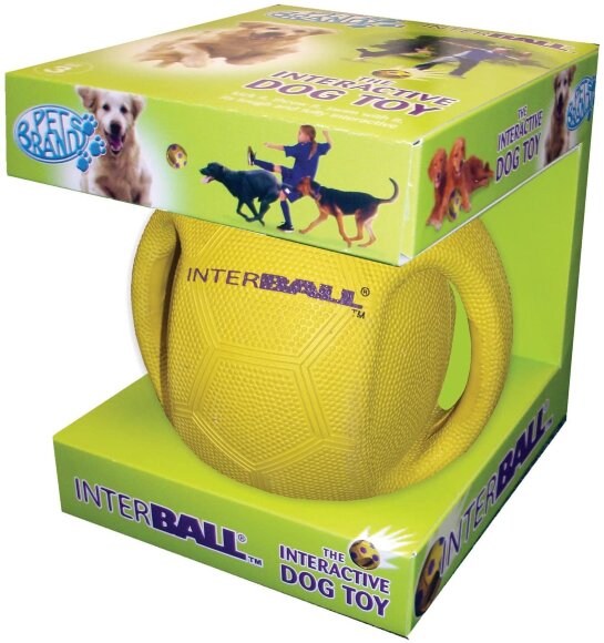 Интерактивный резиновый мяч InterBALL с ручками, 17,5 см