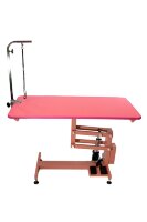 Стол для груминга TOEX 120х60хH52-100 см электрический, розовый