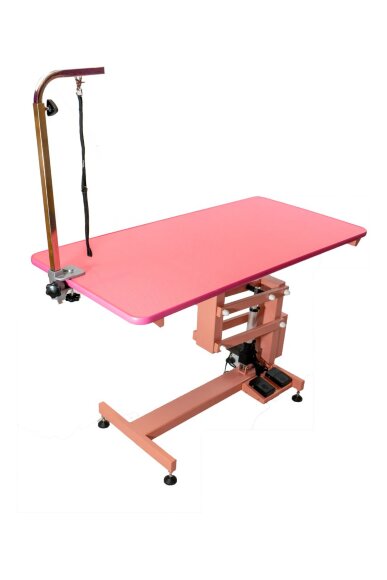 Стол для груминга TOEX 120х60хH52-100 см электрический, розовый