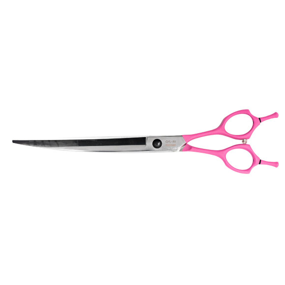 Ножницы Moshou QYL-80 изогнутые, розовые, 8"