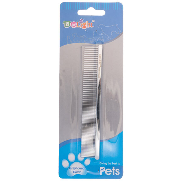 Расческа DeLight стальная 13 см 53/27 с хромовым покрытием