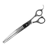 Ножницы GRODO изогнутые шанкеры с большим черным винтом, 7" 18T