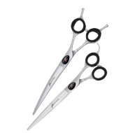 Набор ножниц GRODO Silk Slice 7.5" прямые и изогнутые Набор ножниц GRODO Silk Slice 7.5" прямые и изогнутые