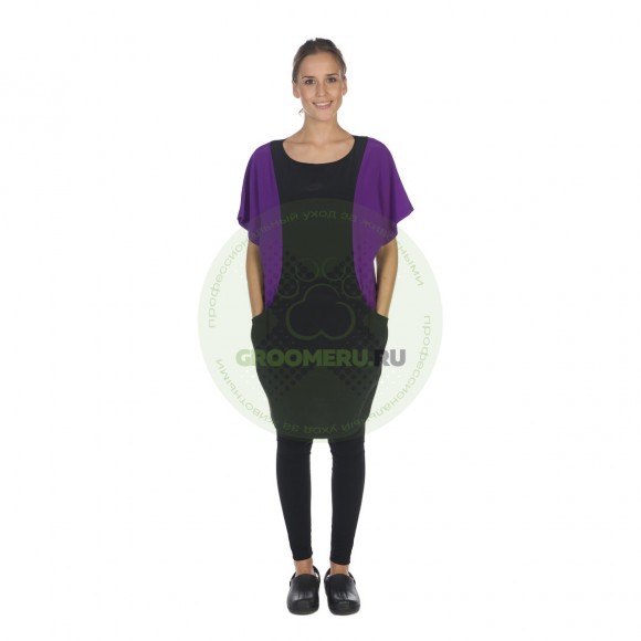 Платье грумера Artero Carlota черно-фиолетовое, размер XL
