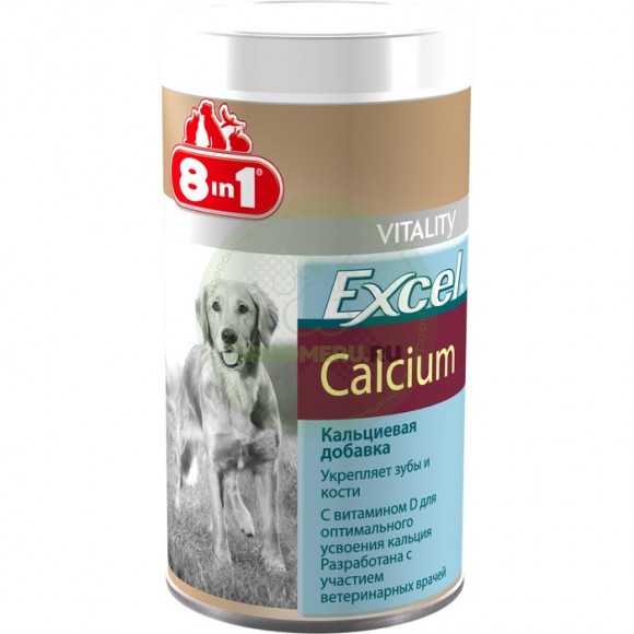 Кальциевая добавка 8in1 с фосфором и витамином D для собак и щенков, 880 таб.