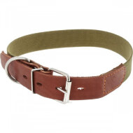 Ошейник Каскад брезентовый с кожаной вставкой 50-59 см