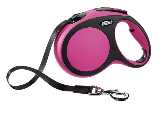 Поводок-рулетка для собак Flexi New Comfort L 5 м ремень розовый (снято с производства)