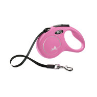 Поводок-рулетка для собак Flexi New Classic 15 кг 5 м ремень розовый