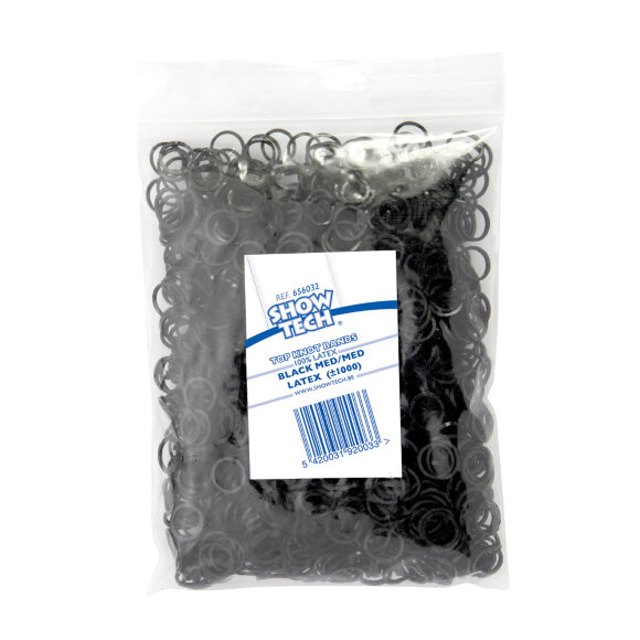 Латексные резиночки Show Tech черные, 1000 шт.