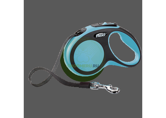 Поводок-рулетка для собак Flexi New Comfort S 5 м ремень синий