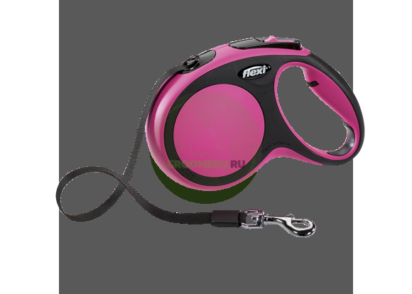Поводок-рулетка для собак Flexi New Comfort M 5 м ремень розовый